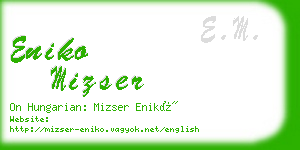 eniko mizser business card